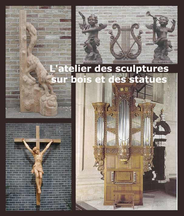 L'atelier d'art : des sculptures sur bois et des statues en bois !